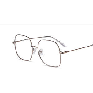Womens Lightweight, Full-rimmed Rose Gold Metal Prescription Frames (54-15-145)